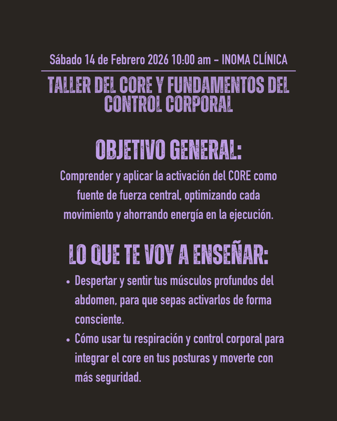 Taller de Core y Control Corporal